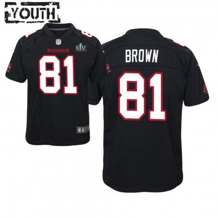 Kinder Tampa Bay Buccaneers Trikot Antonio Brown 81 Nike Schwarz 2021 Super Bowl LV
